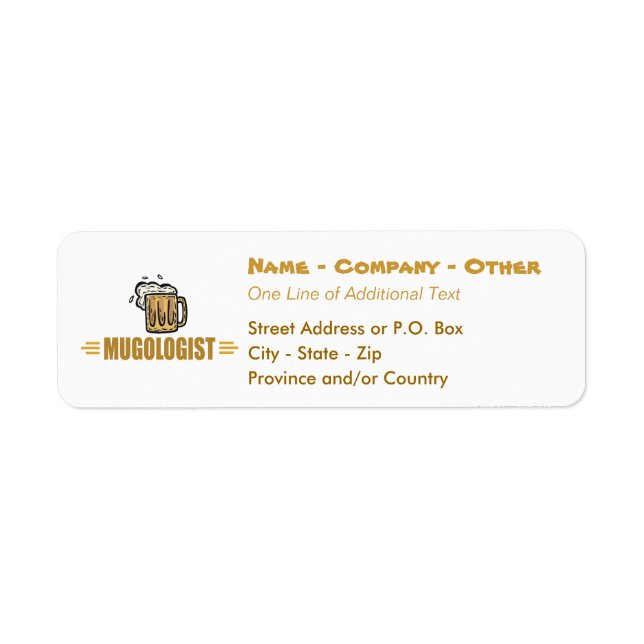 Funny Beer Mug Label (Front)
