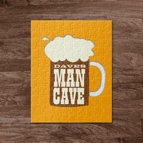 Funny Beer Mug Man Cave Jigsaw Puzzle
