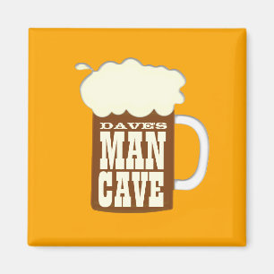 Funny Beer Mug Man Cave Magnet