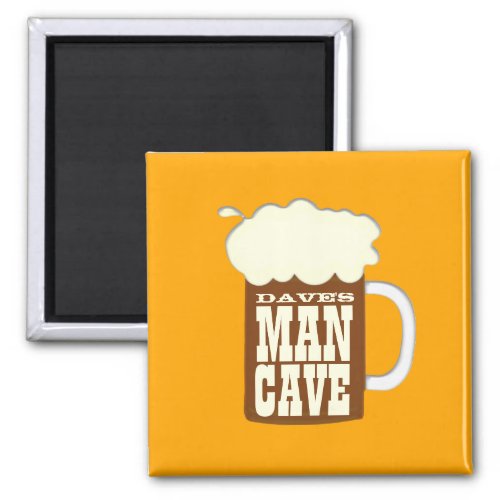 Funny Beer Mug Man Cave Magnet