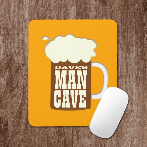 Funny Beer Mug Man Cave Mouse Pad