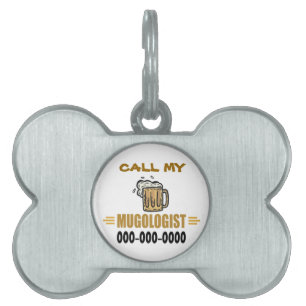 Funny Beer Mug Pet Tag