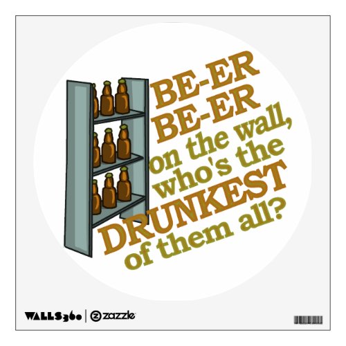Funny Beer on the Wall Wall Sticker