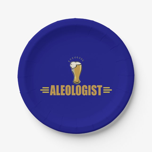 Funny Beer Party Paper Plates (Front)