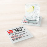 Funny Beer Prescription Personalized Name Glass Coaster<br><div class="desc">Funny Beer Prescription Personalized Name Coasters features a fun modern design featuring a personalized prescription for beer. Personalize by editing the text in the text box provided. Designed by Evco Studio www.zazzle.com/store/evcostudio</div>