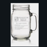 Funny Beer Prescription Personalized Name Mason Jar W/ Handle<br><div class="desc">Funny Beer Prescription Personalized Name Mason Jar features a personalized prescription for beer. Created by Evco Studio www.zazzle.com/store/evcostudio</div>