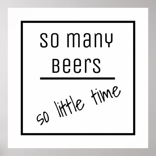 Funny Beer Quote Famous Sayings Poster