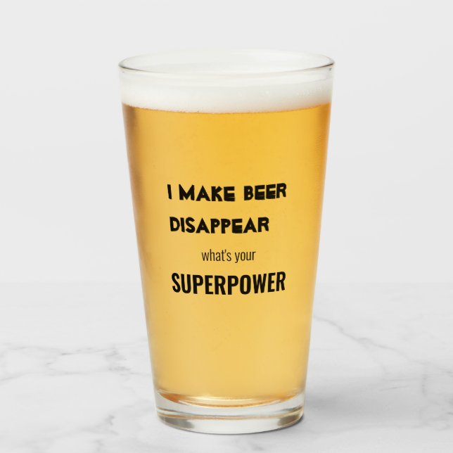 Funny beer quote glass (Front Filled)