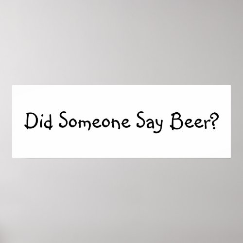 Funny Beer Quote Poster