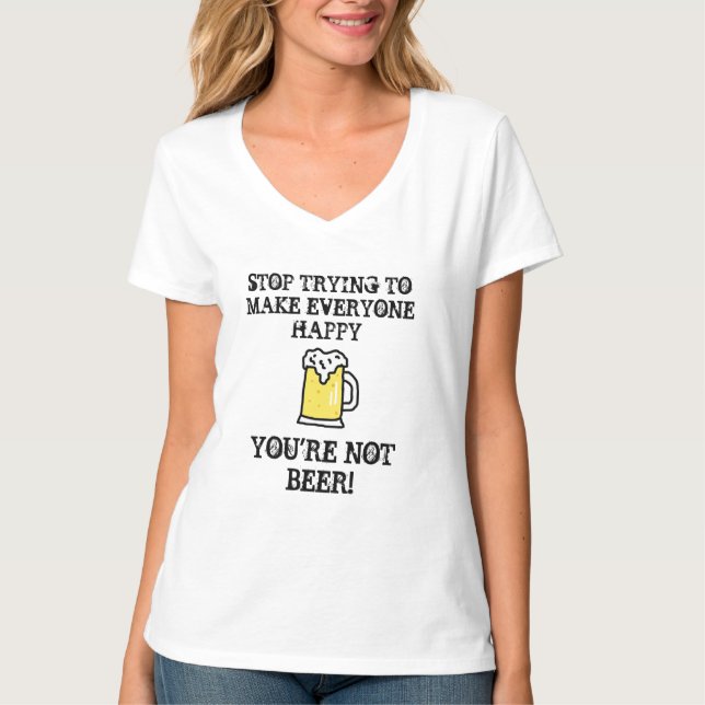 Funny Beer Quotes Alcohol Humor T-Shirt (Front)
