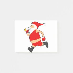 funny beer santa christmas post-it notes