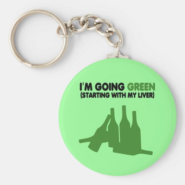 Funny beer slogan keychain