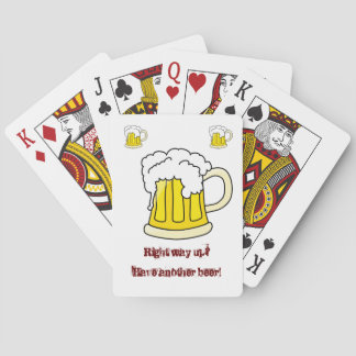 Funny beer slogan: This Way Up... Poker Cards