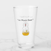 Funny Beer Snowman Pint Glass (Back)