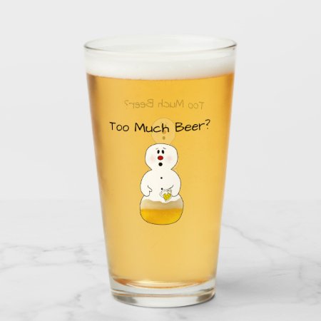 Funny Beer Snowman Pint Glass