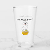 Funny Beer Snowman Pint Glass (Front)
