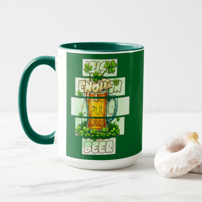 Funny Beer St Patrick’s Day Shirt – caneca Mug (With Donut)