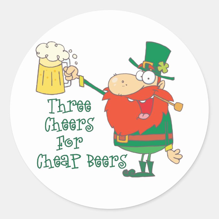 Funny Beer St. Patricks Day Stickers