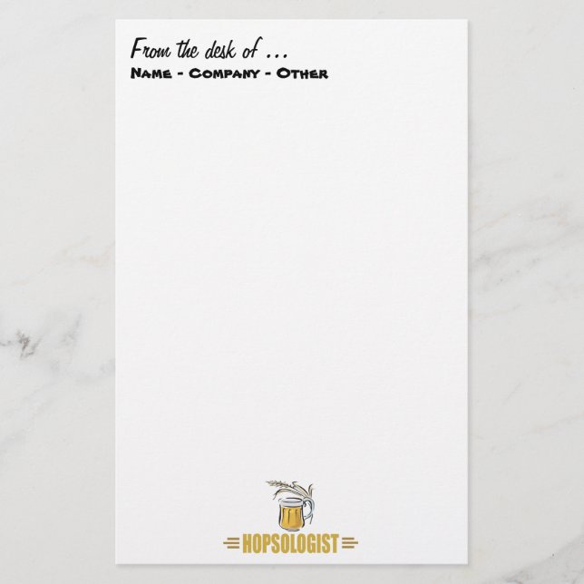 Funny Beer Stationery (Front)