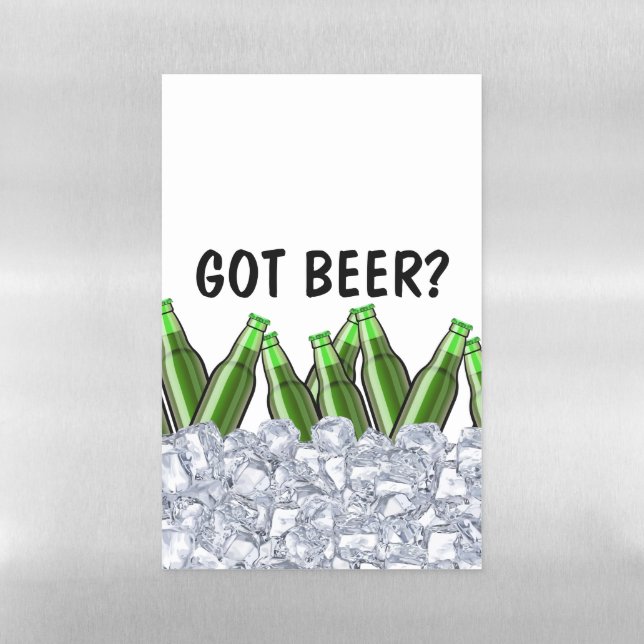 Funny Beer Theme Refrigerator Magnetic Dry Erase Sheet (Vertical)