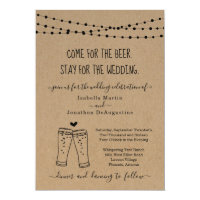 Funny Beer Theme Wedding Invitation