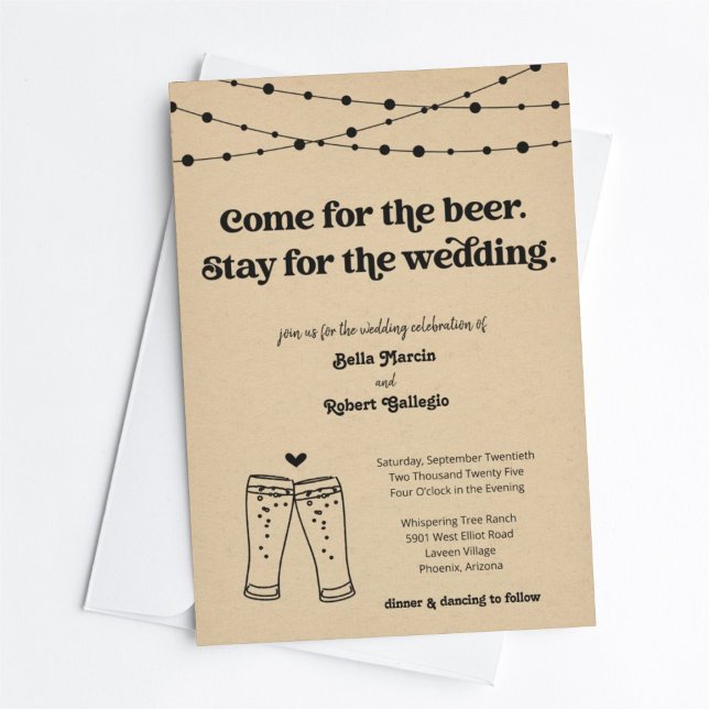 Funny Beer Theme Wedding Invitation (Creator Uploaded)