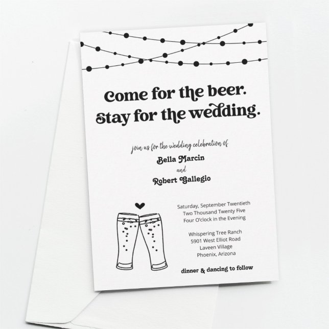 Funny Beer Theme Wedding Invitation (Creator Uploaded)