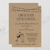 Funny Beer Theme Wedding Invitation (Front/Back)