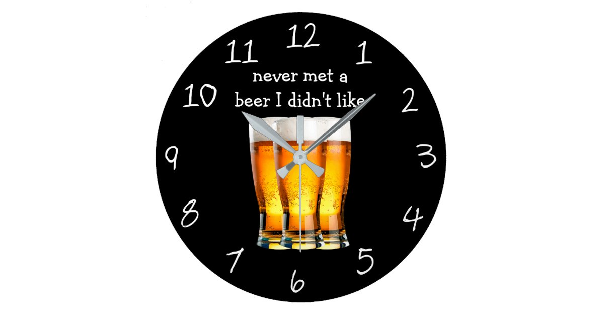 Funny Beer Themed Man Cave Clocks Zazzle