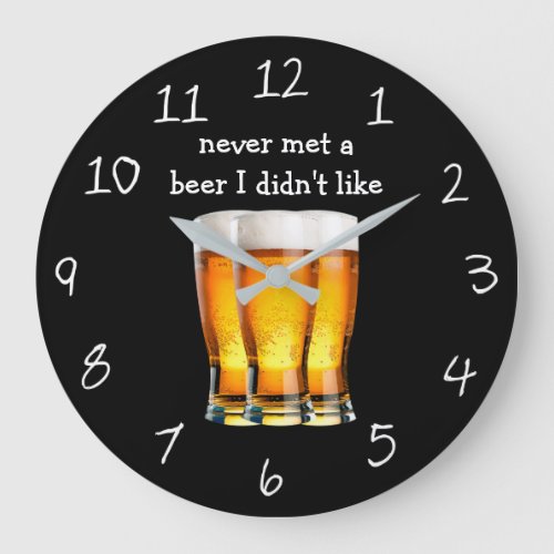 Funny Beer Themed Man Cave Clocks
