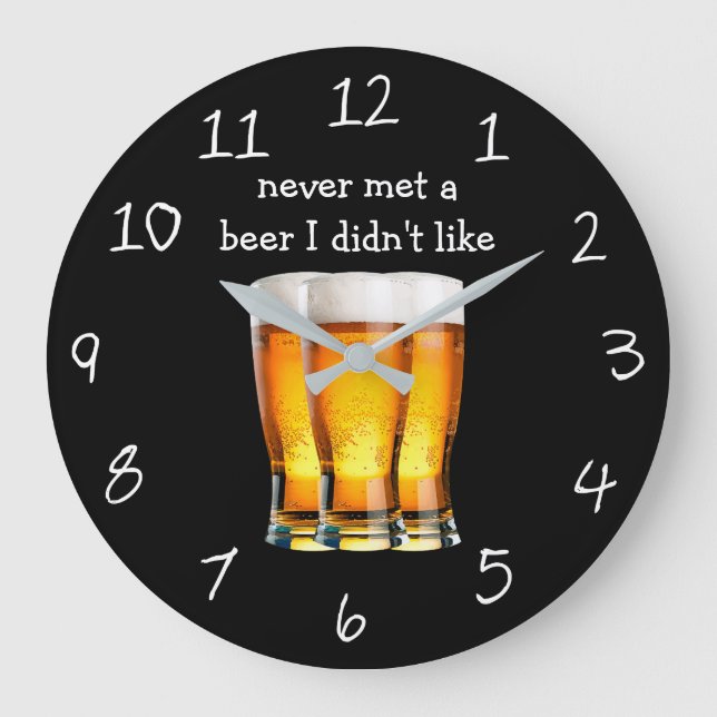 Funny Beer Themed Man Cave Clocks (Front)