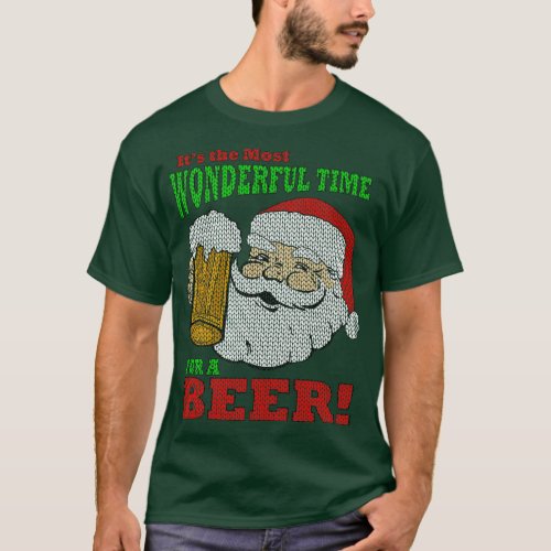 Funny Beer Ugly Christmas Sweater Most Wonderful T