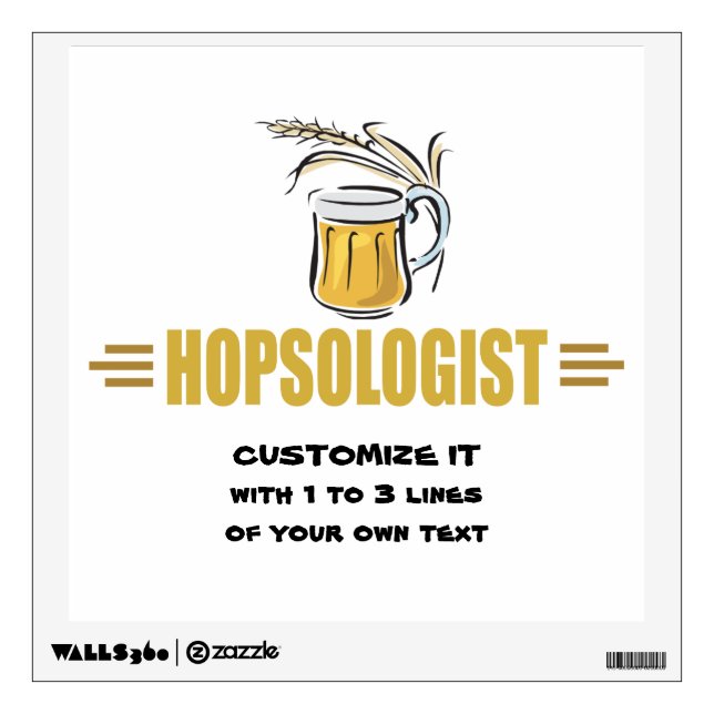 Funny Beer Wall Decal (Front)
