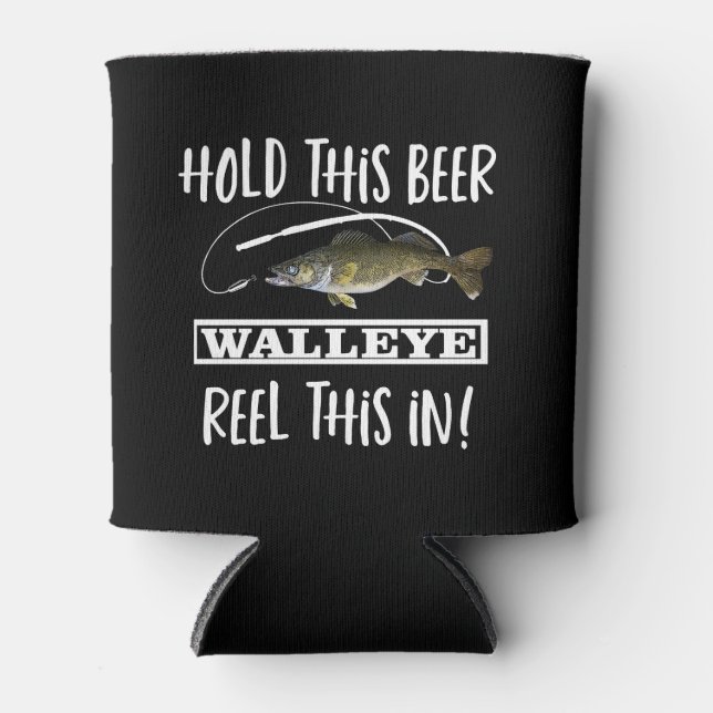 Funny Beer Walleye Fishing Pun Can Cooler