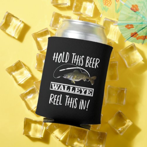 Funny Beer Walleye Fishing Pun Can Cooler