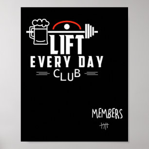 Funny Beer Weightlifting Bodybuilding Powerlifting Poster