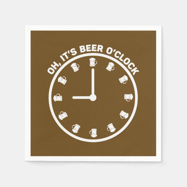 Funny beer word art bar mancave  napkins (Front)
