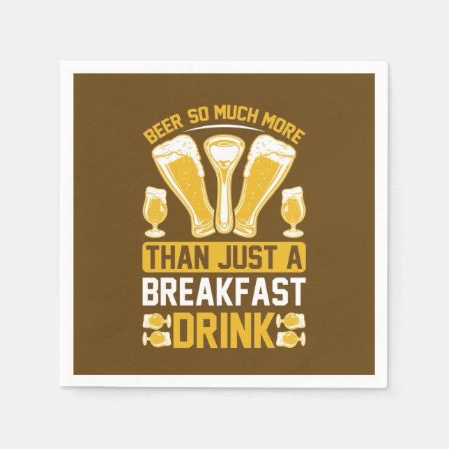 Funny beer word art drinking bar mancave napkins (Front)