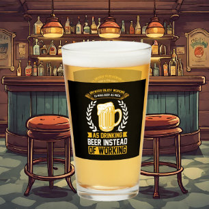 funny beer word art glass