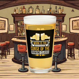 funny beer word art glass