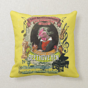Funny Beethovehen Animal Composer Beethoven Joke Throw Pillow