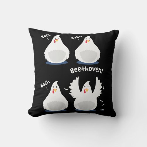 Funny Beethoven Chicken Music Pillow