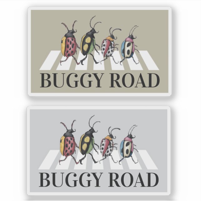 Funny Beetles Sticker (Front)