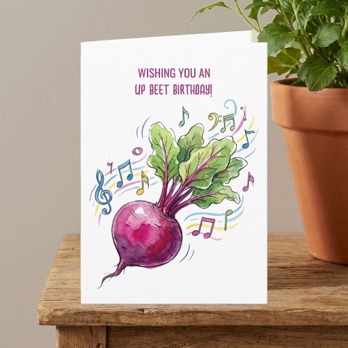 Funny Beetroot Up Beat Personalized Birthday