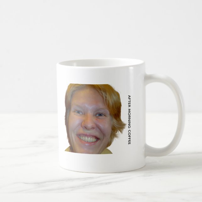 Funny Before and After Morning Coffee Meme Mug (Right)