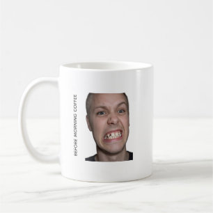 Funny Before and After Morning Coffee Meme Mug