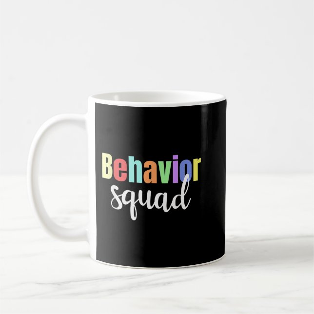 Funny Behavior Squad ABA Therapist RBT Therapy Beh Coffee Mug (Left)