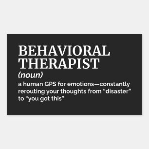 Funny Behavioral Therapist Definition Rectangular Sticker