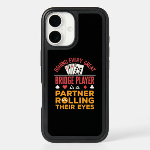 Funny Behind Every Great Bridge Player Partner iPhone 16 Case