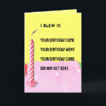 Funny belated Birthday Card<br><div class="desc">Funny belated birthday card poem for all.</div>